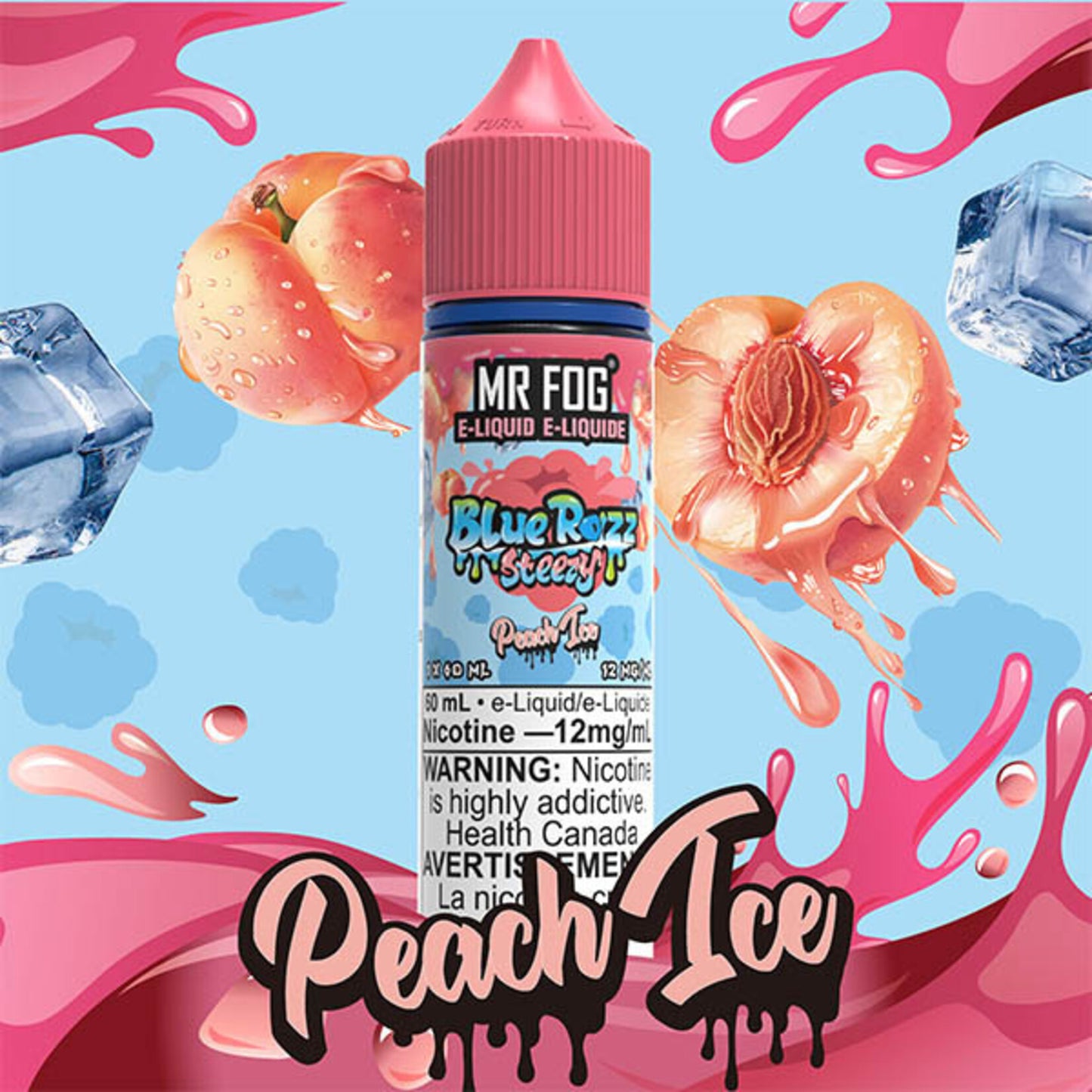 Blue Steezy Peach Ice 20mg-60ml