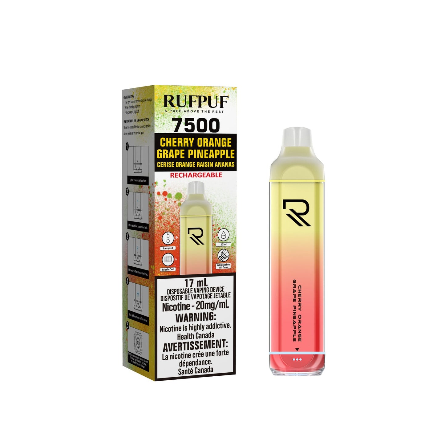 RufPuf 7500 Cherry Orange Grape Pineapple